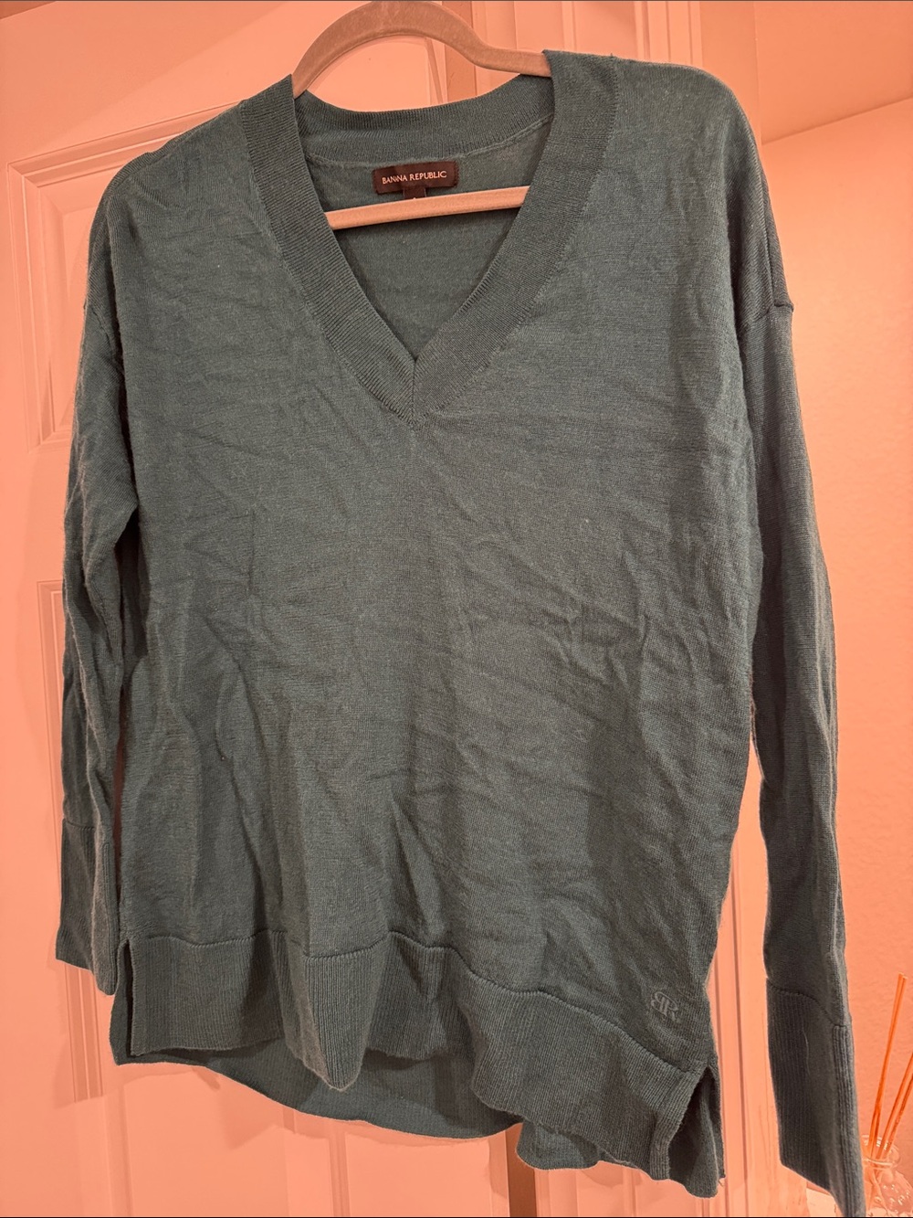 Banana Republic Women's V-Neck Sweater — Teal